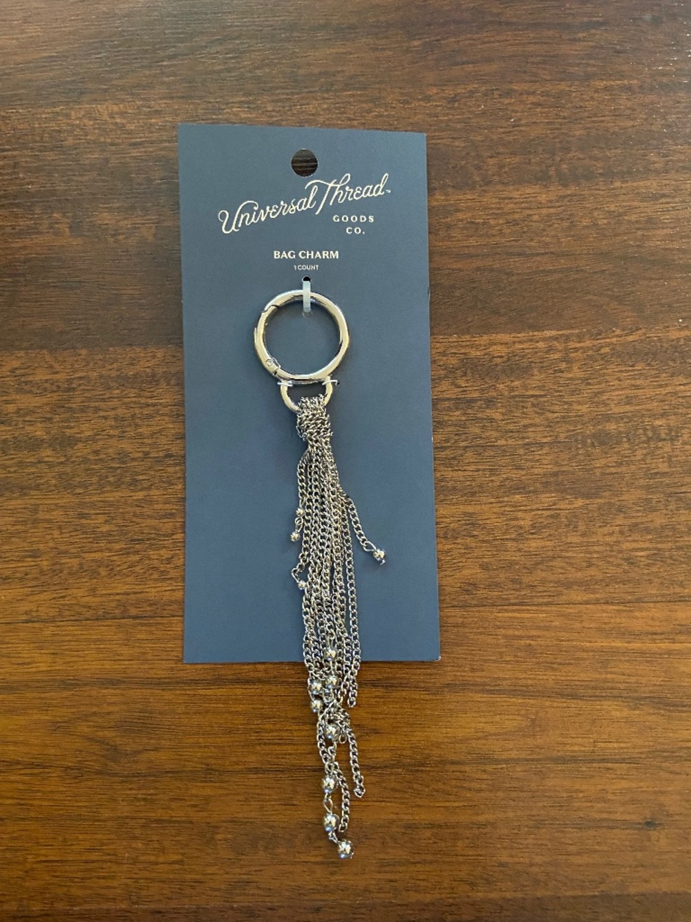 Silver Chain Bag Charm